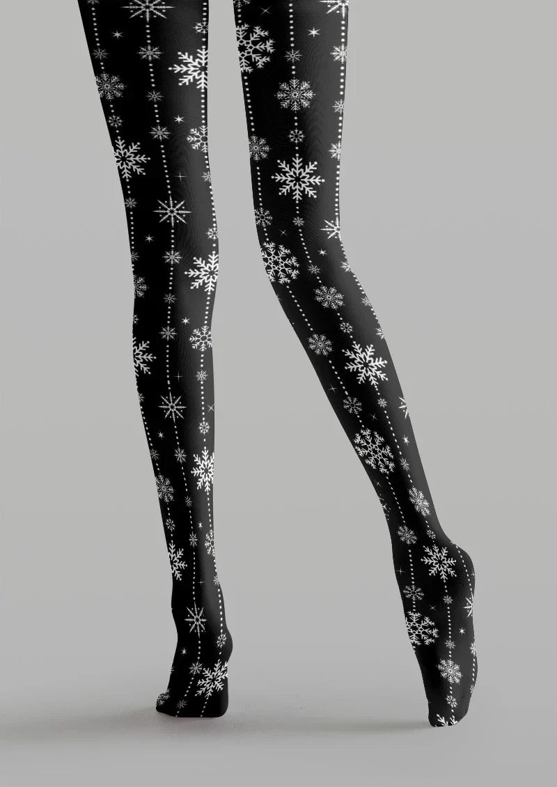 Snowflake Graphic Tights Hosiery Pantyhose