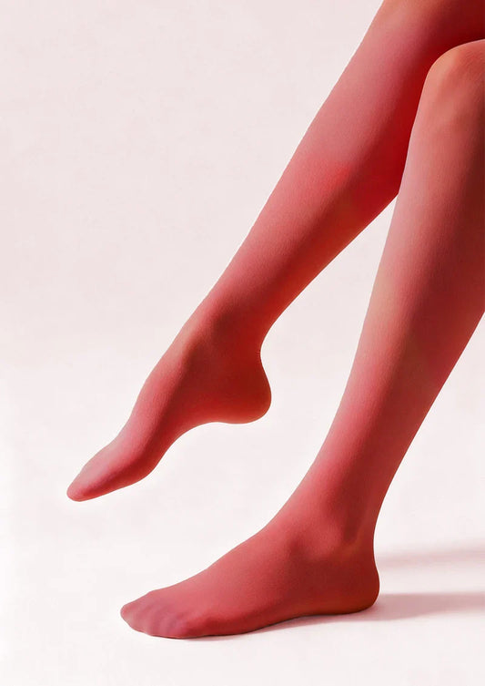 Silky Comfort Velvet Touch Tights Hosiery Pantyhose - Red