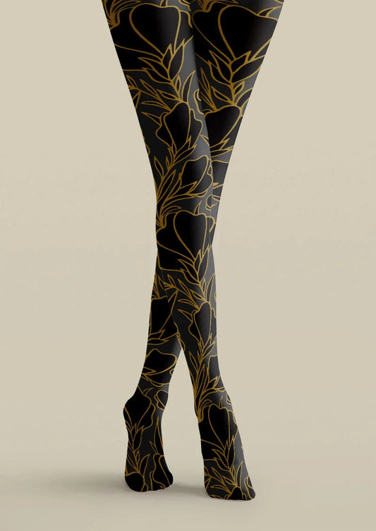 Floral Print Tights Hosiery Pantyhose