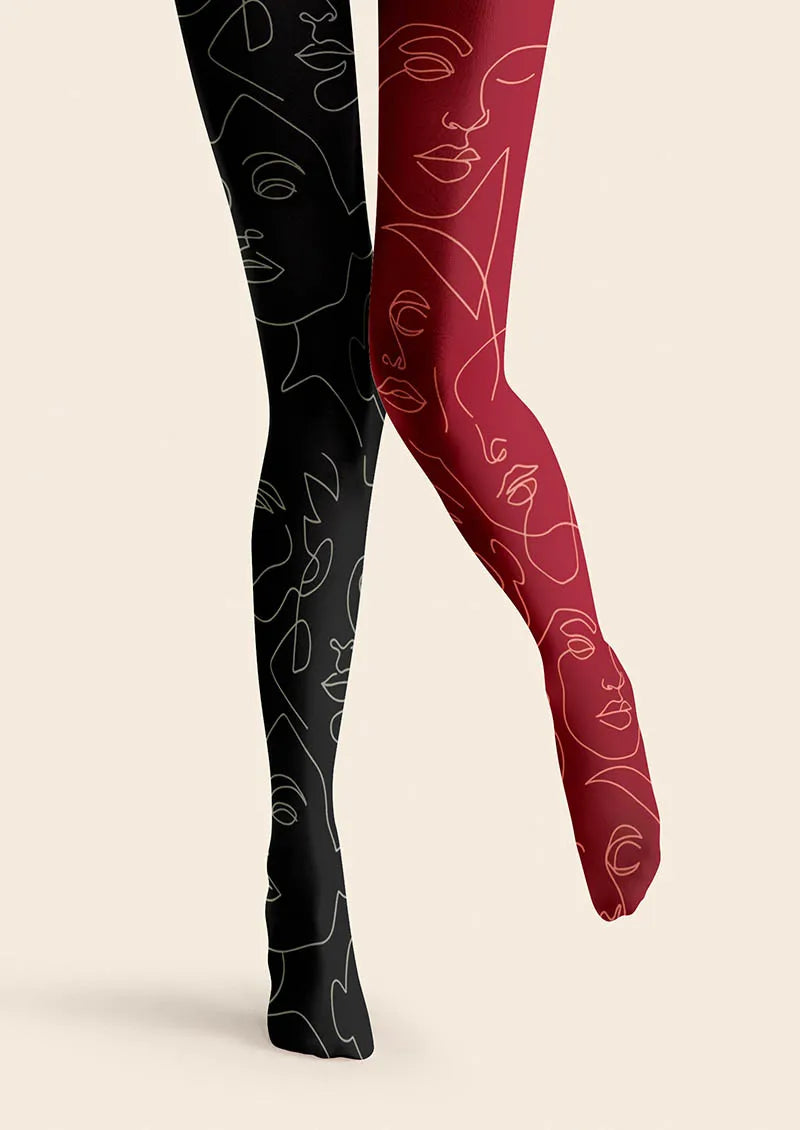 Asymmetry Pulse Tights Hosiery Pantyhose