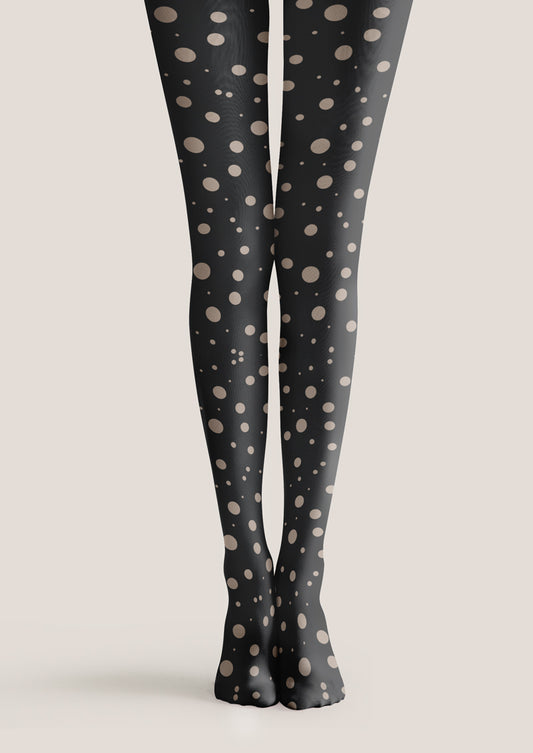 Black Polka Dot Tights Hosiery Pantyhose