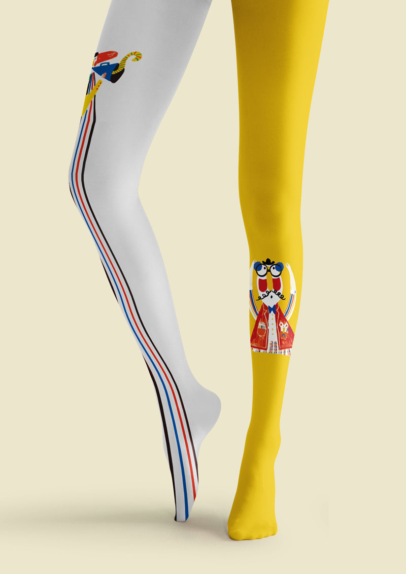 Cartoon Character Stripe Tights Hosiery Pantyhose