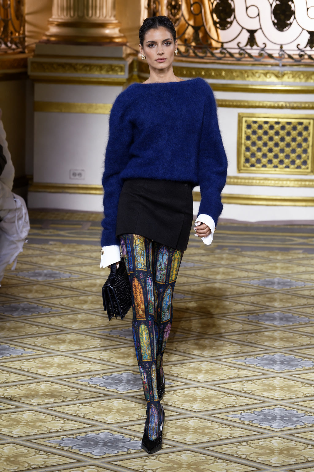 Black Stained Glass Window Tights