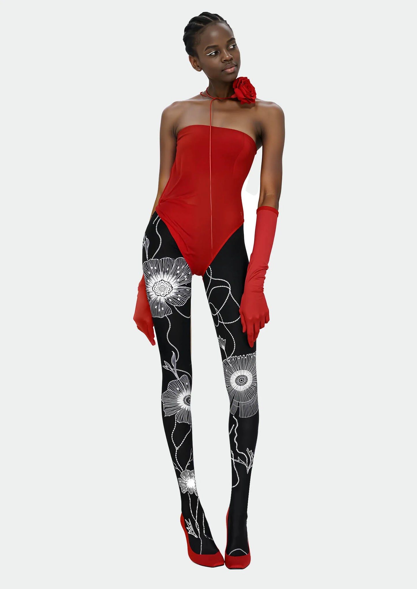 Linerose Patterned Tights Hosiery Pantyhose