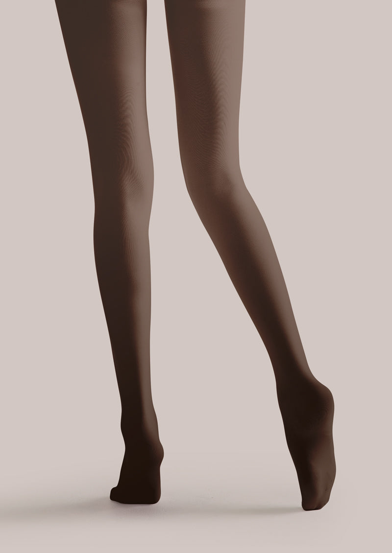 Brown Face Flower Tattoo Tights Hosiery Pantyhose