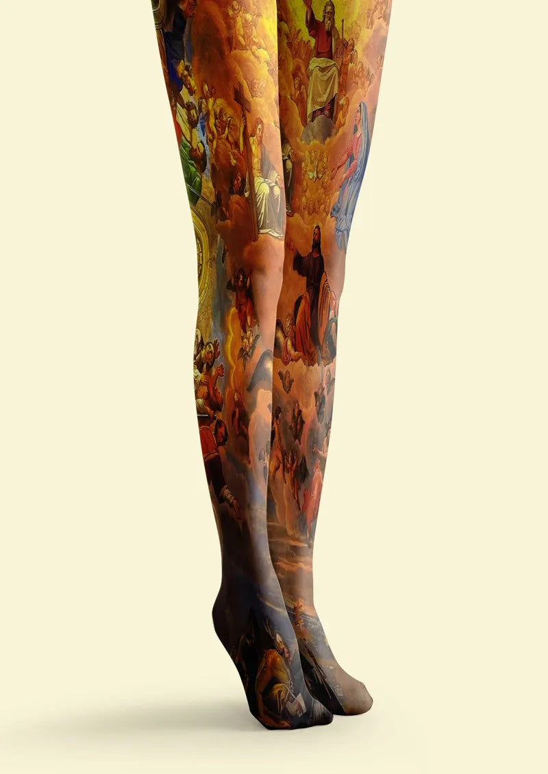 Christian Biblical Heaven and Angels Art Print Tights Hosiery Pantyhose