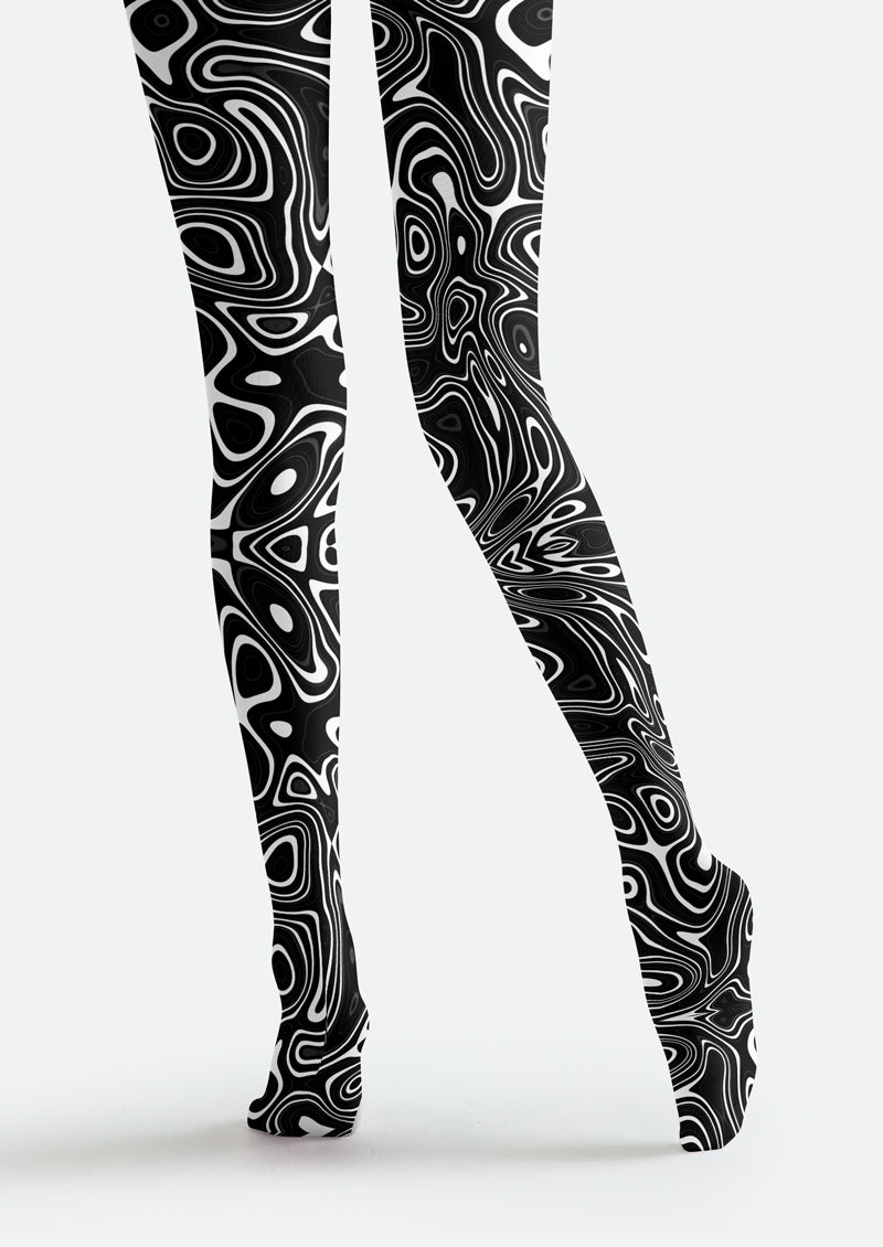 Fluid Swirl Tights Hosiery Pantyhose