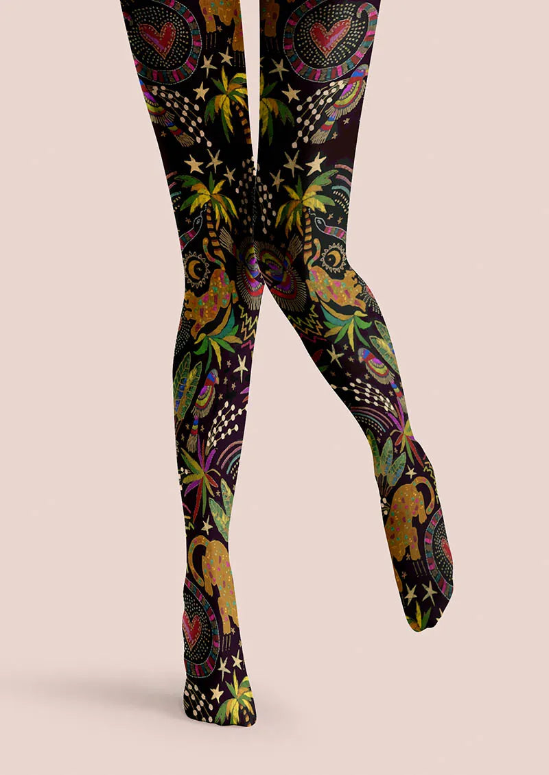 Mystic Tropical Night Tights Hosiery Pantyhose