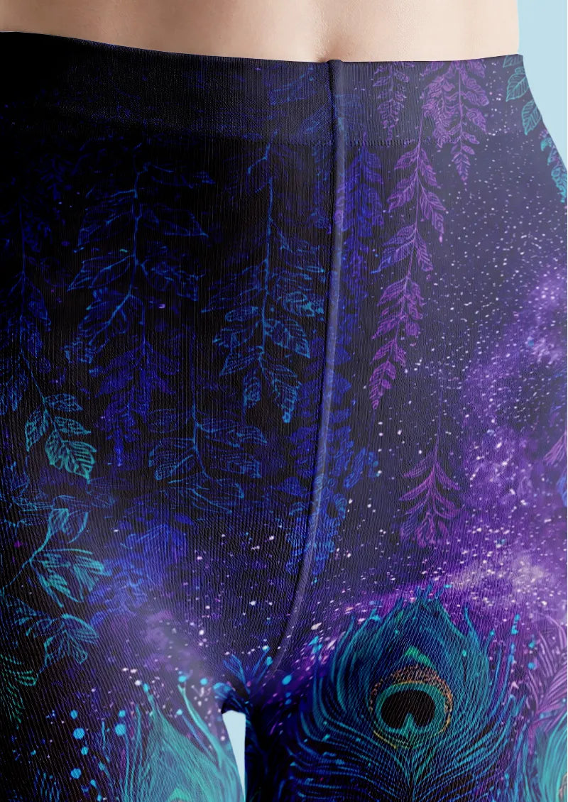 Blue Peacock Tights