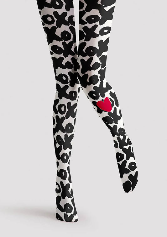 Valentine's Day Heart Alert Tights Hosiery Pantyhose