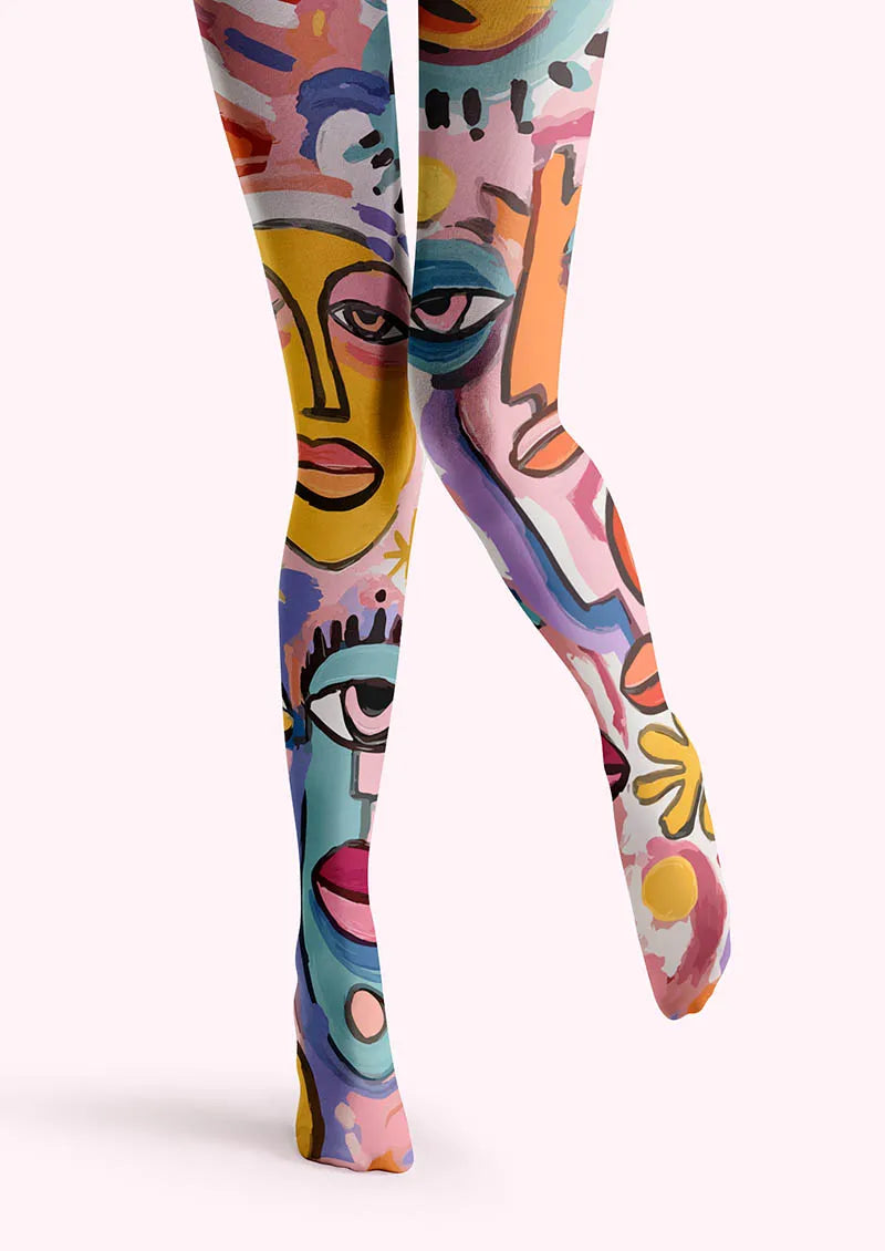 Abstract Art Picasso Form Tights Hosiery Pantyhose