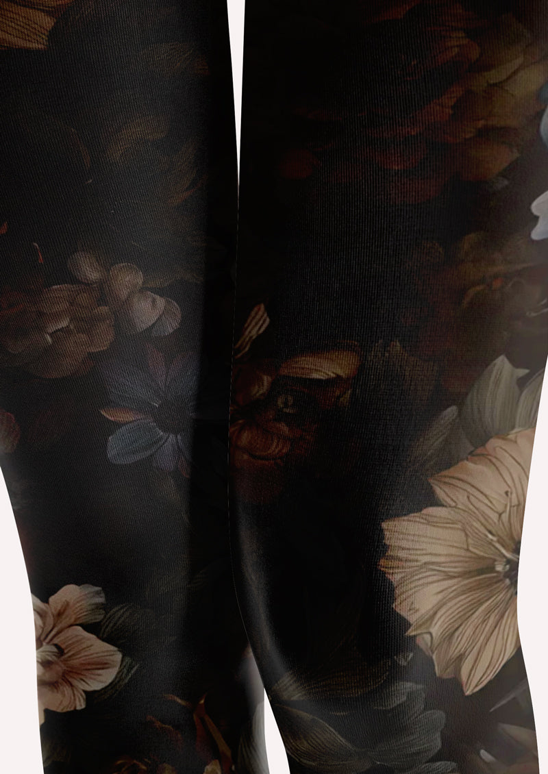 Vintage Oil Painting Floral Tights Hosiery Pantyhose
