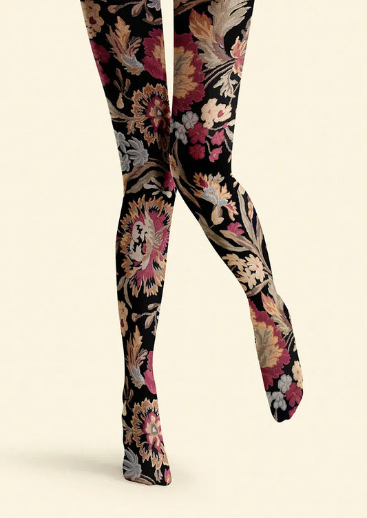 Floral pattern Vintage Garden Tights Hosiery Pantyhose