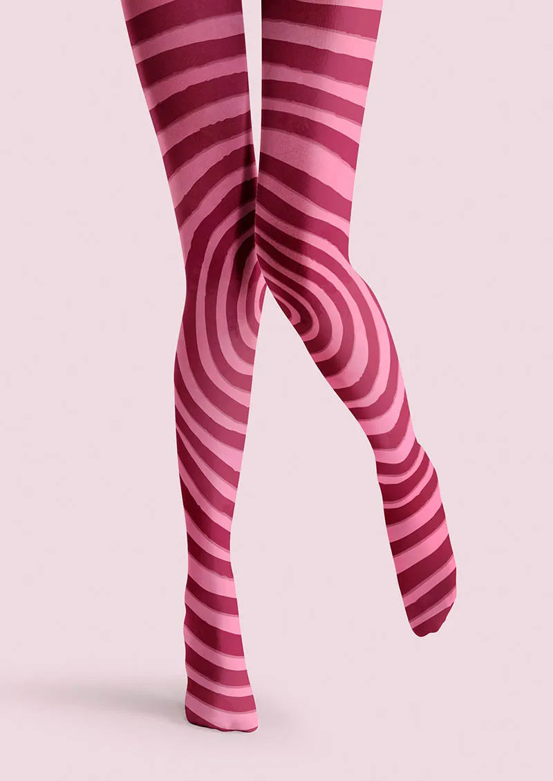 Pink Swirl Tights Hosiery Pantyhose