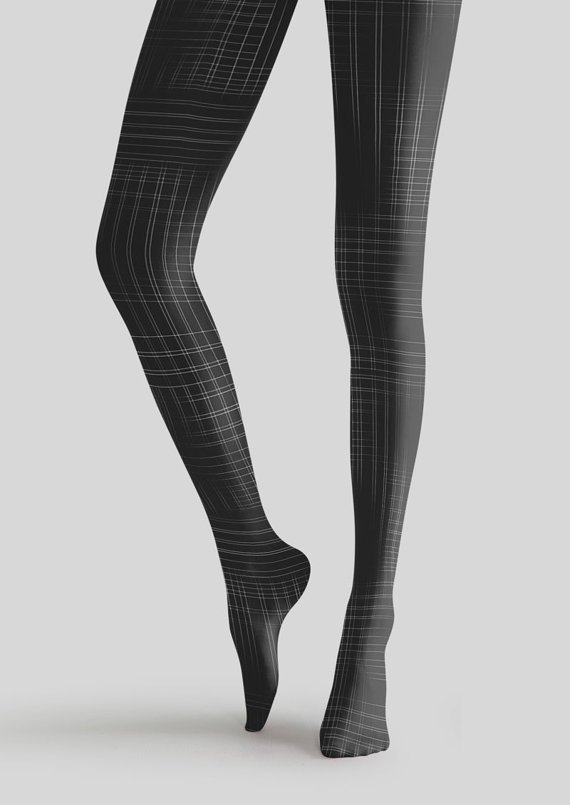 Gradient Plaid Tights Hosiery Pantyhose
