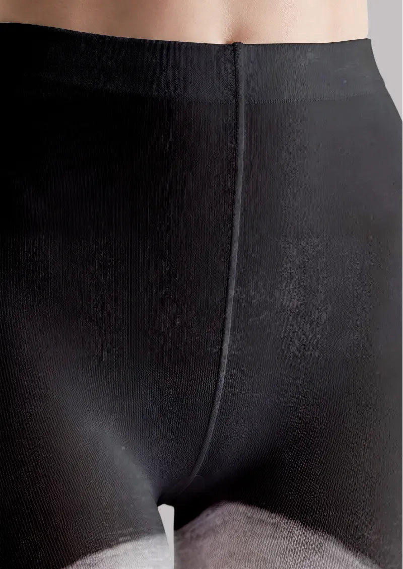 Black and White Painterly Portrait Print Tights Hosiery Pantyhose