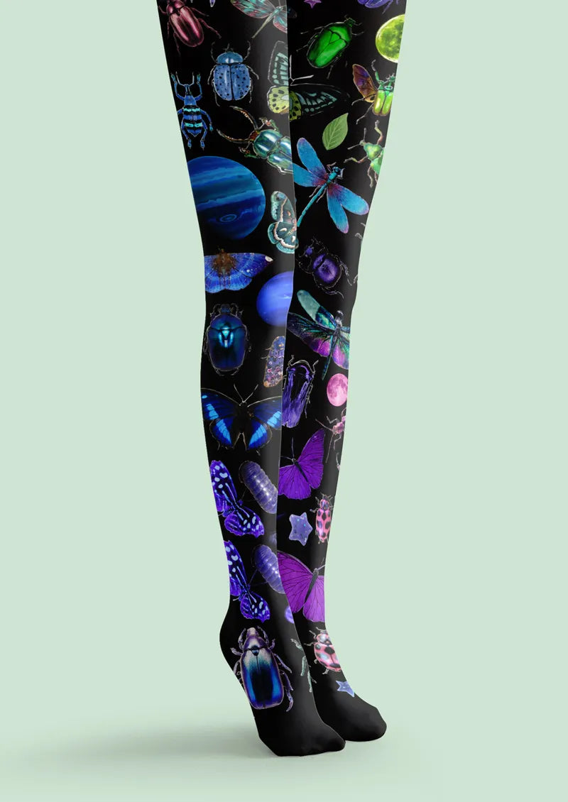Black Celestial Insect Tights