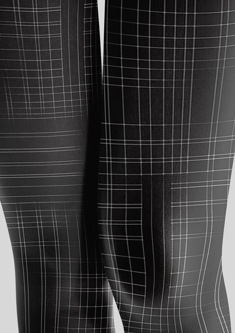 Gradient Plaid Tights Hosiery Pantyhose