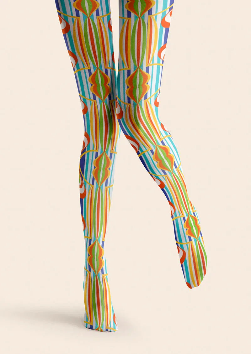 Broken Stripe Tights Hosiery Pantyhose