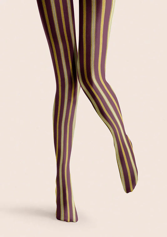 Retro Verticals Tights Hosiery Pantyhose