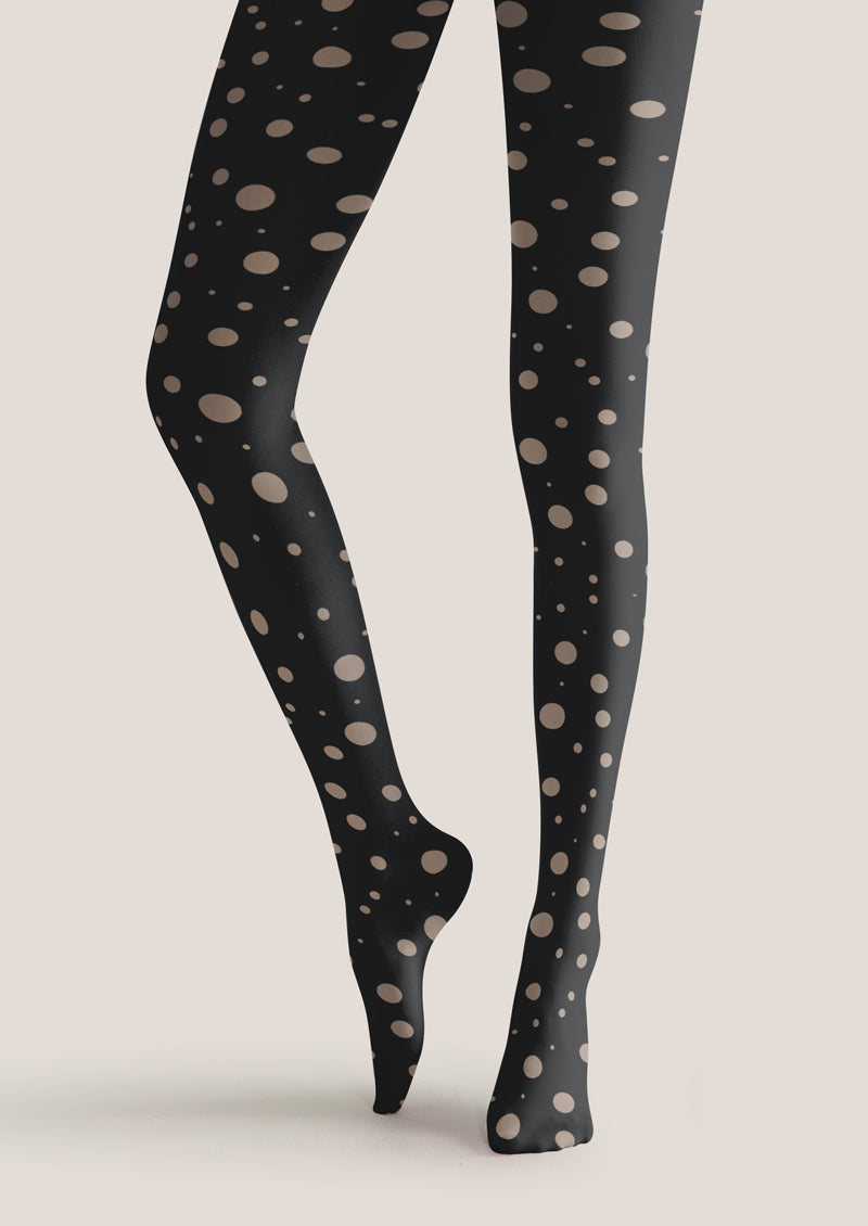 Black Polka Dot Tights Hosiery Pantyhose