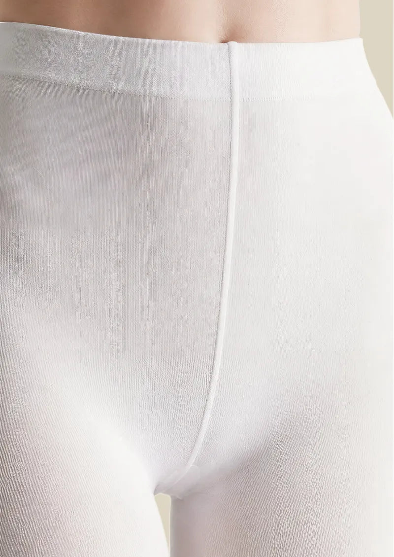 White Yellow Cat Duet Tights