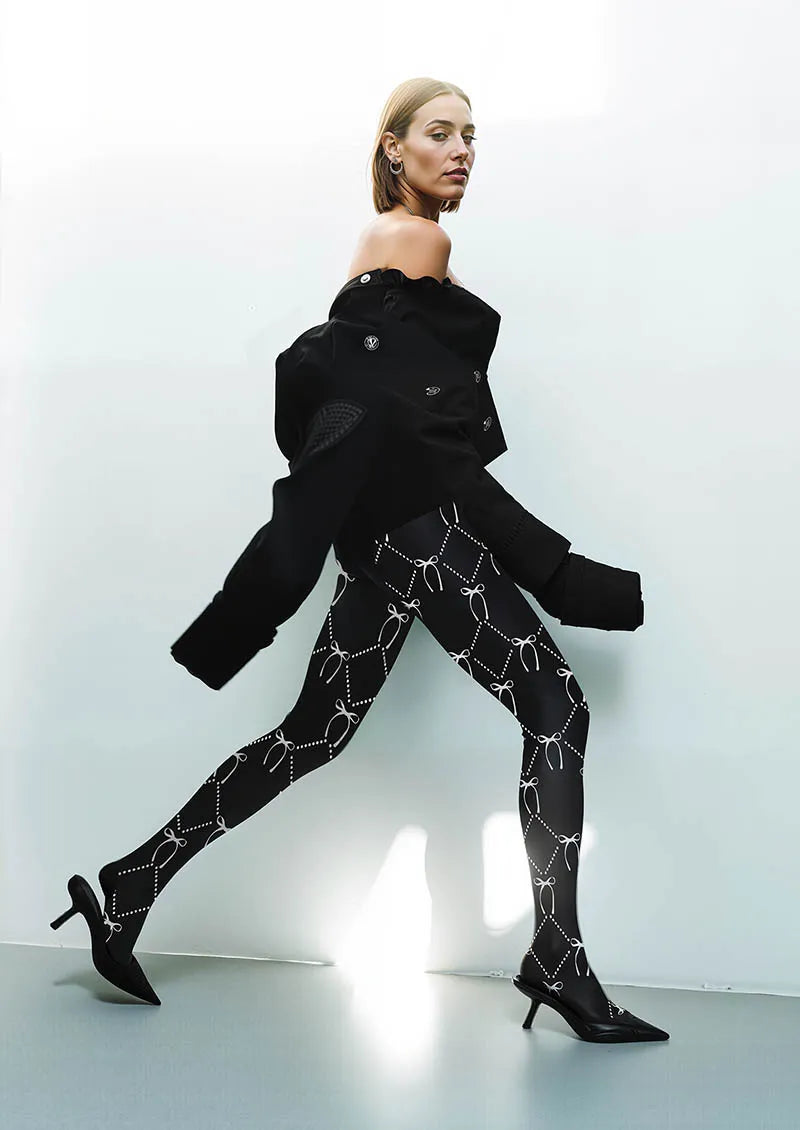 Simple art Print Tights Personality Pantyhose/Tights [BowLine]