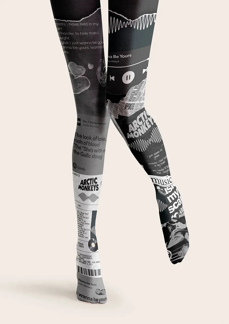 Musical elements Dark Rhythm Tights Hosiery Pantyhose
