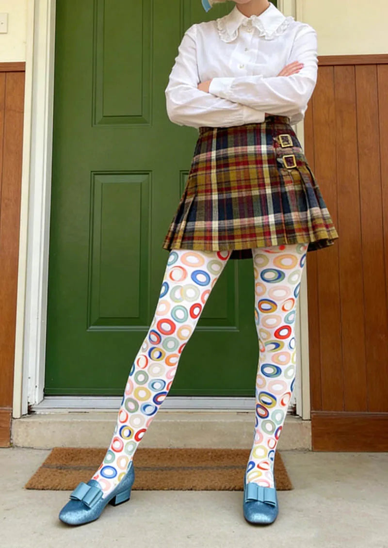 Color Dots Tights Hosiery Pantyhose