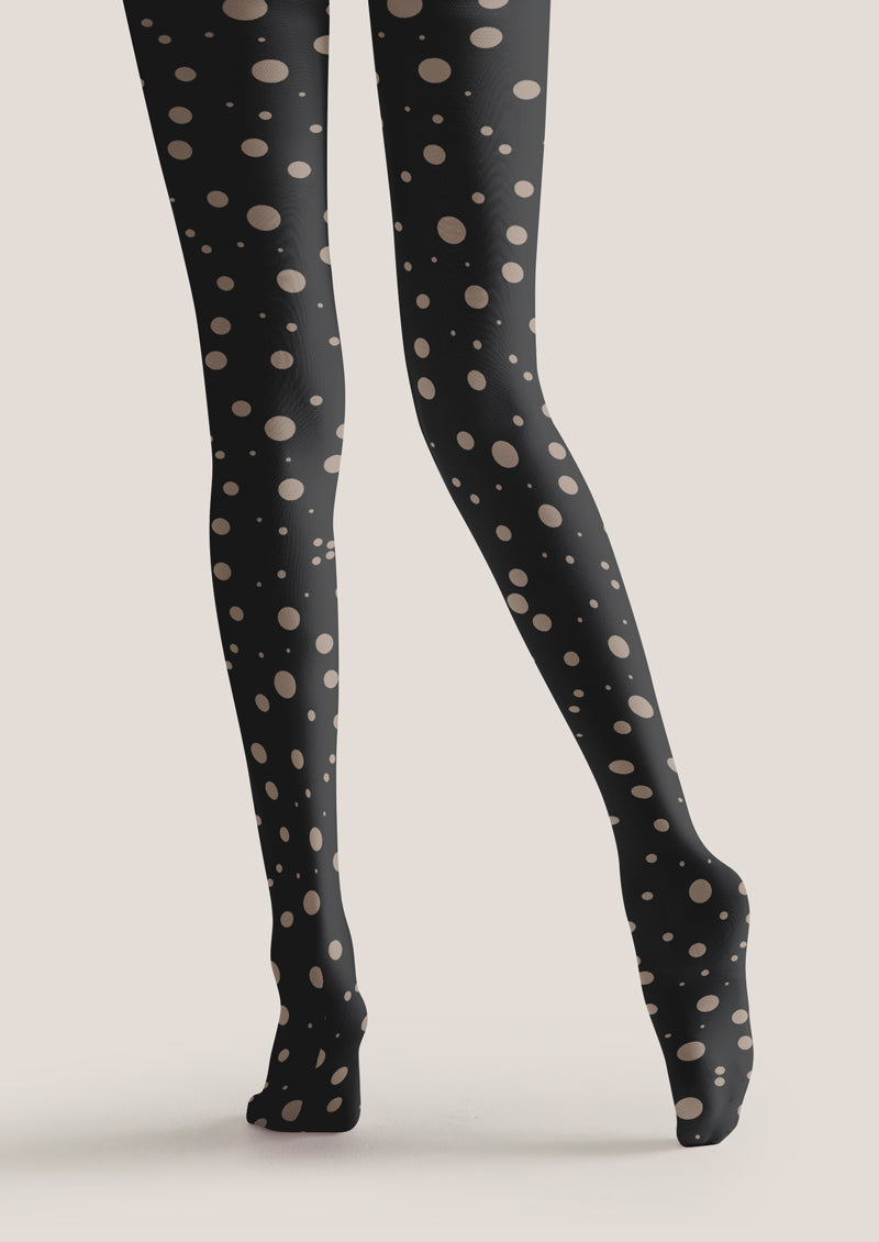 Black Polka Dot Tights Hosiery Pantyhose