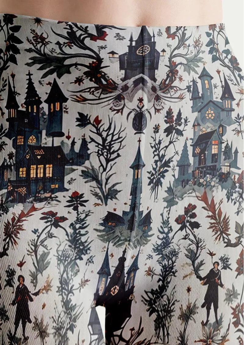 Ivory Storybook Castle Tights