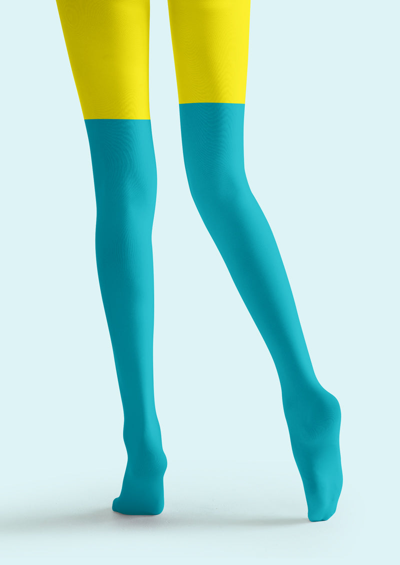 Color Block Modern Lady Tights Hosiery Pantyhose