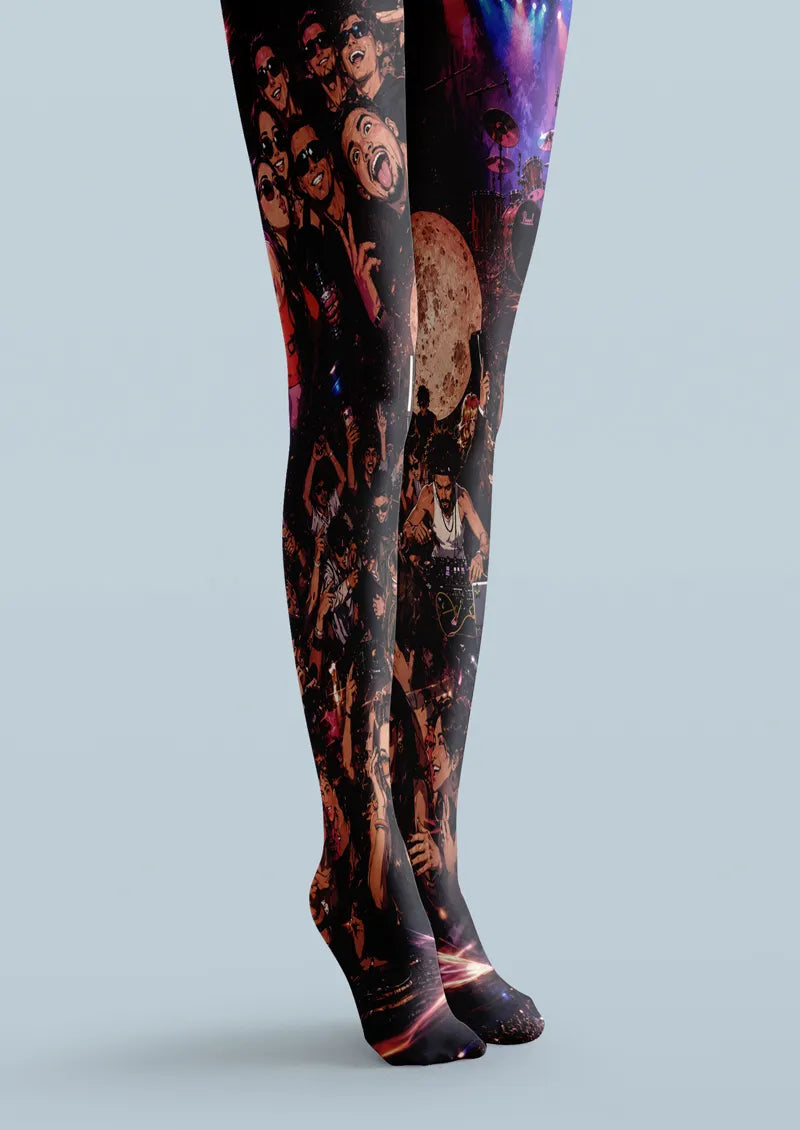 Rock Concert Live Scene Tights Hosiery Pantyhose