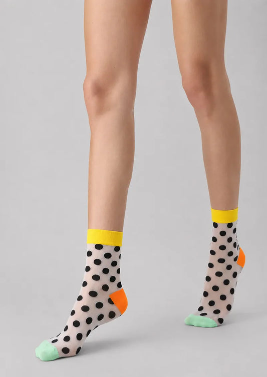 Bold Polka Dot Crew Socks