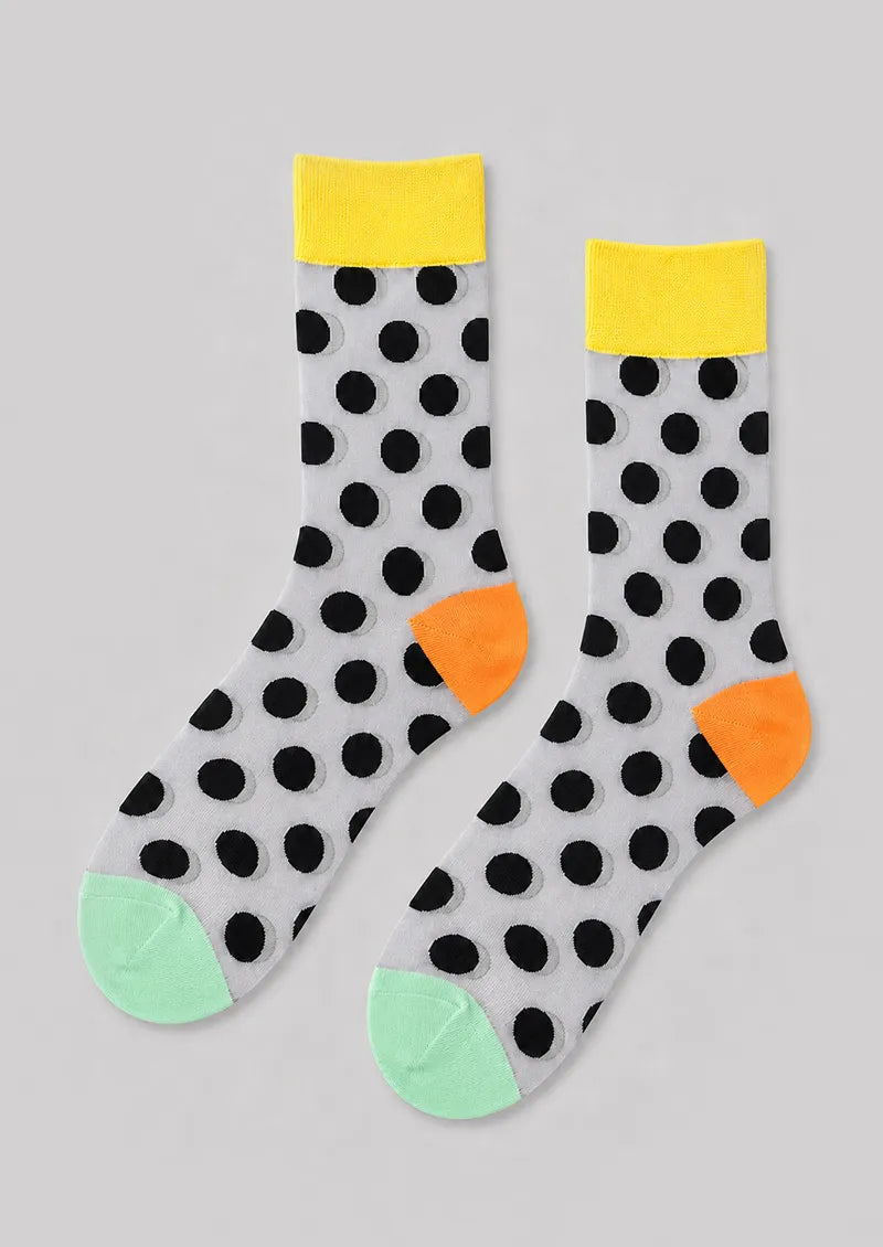 Bold Polka Dot Crew Socks
