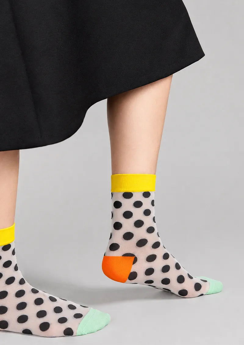 Bold Polka Dot Crew Socks