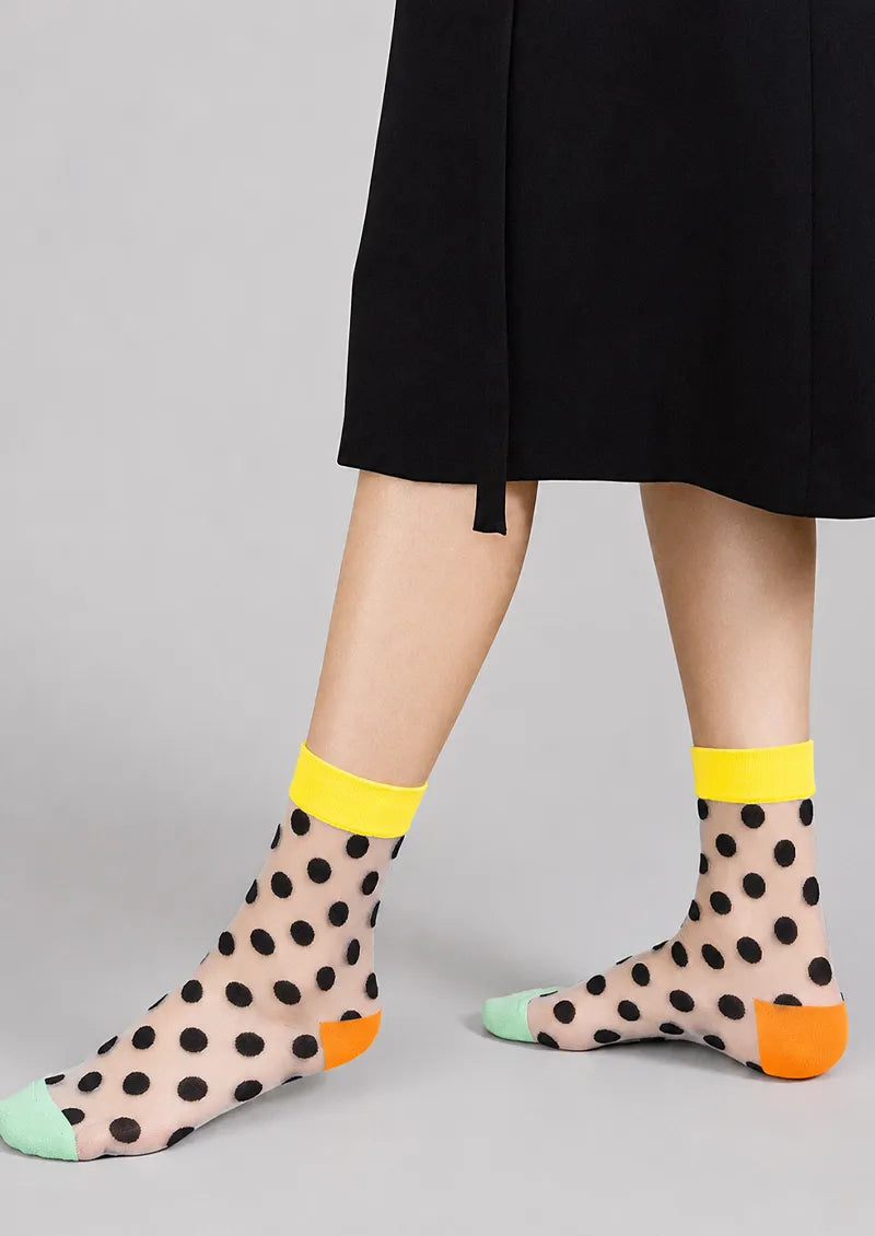 Bold Polka Dot Crew Socks