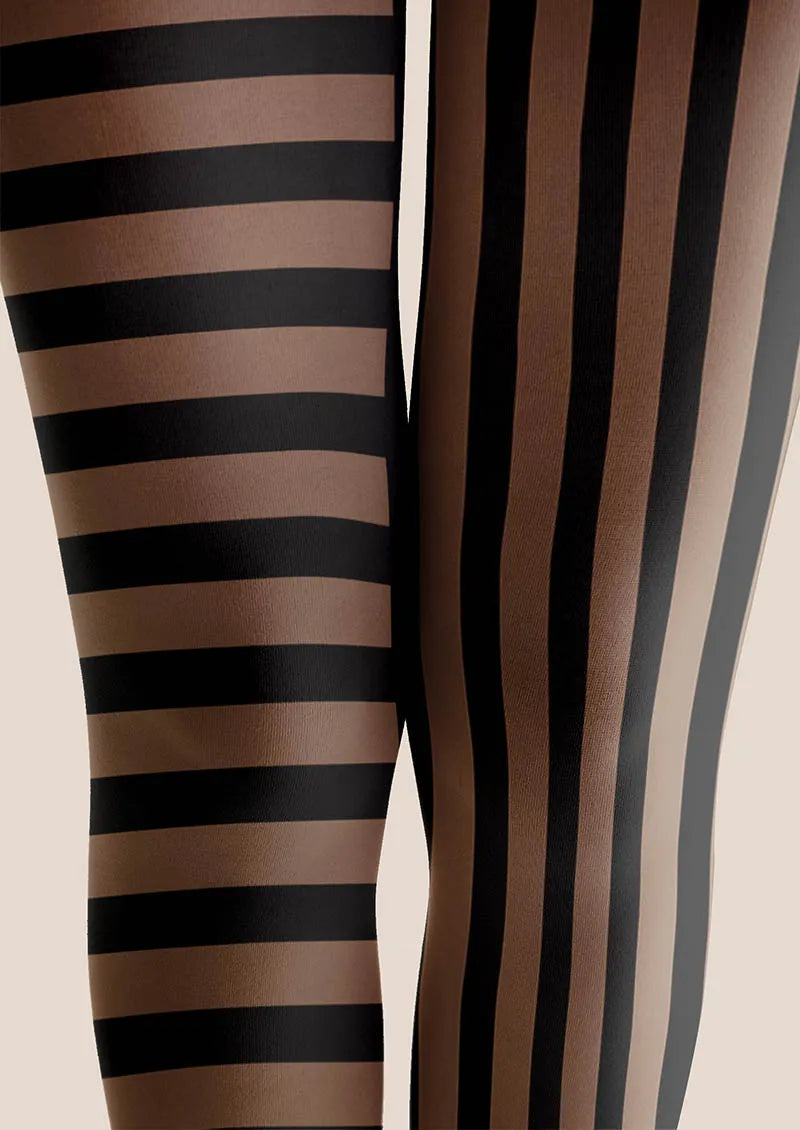 Shadow Panel Stripes Tights Hosiery Pantyhose