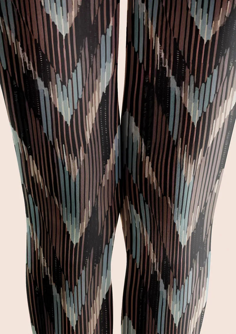 Black Smoke Stripes Tights Hosiery Pantyhose