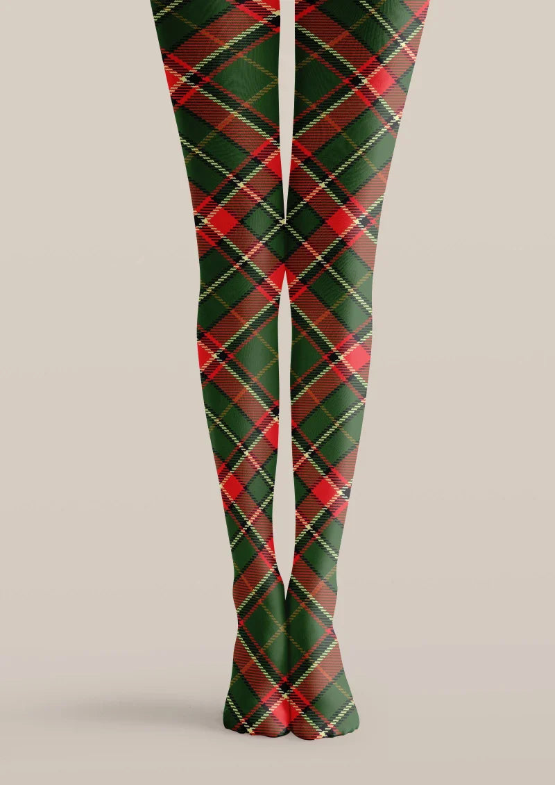 Plaid Red Green Tights Hosiery Pantyhose
