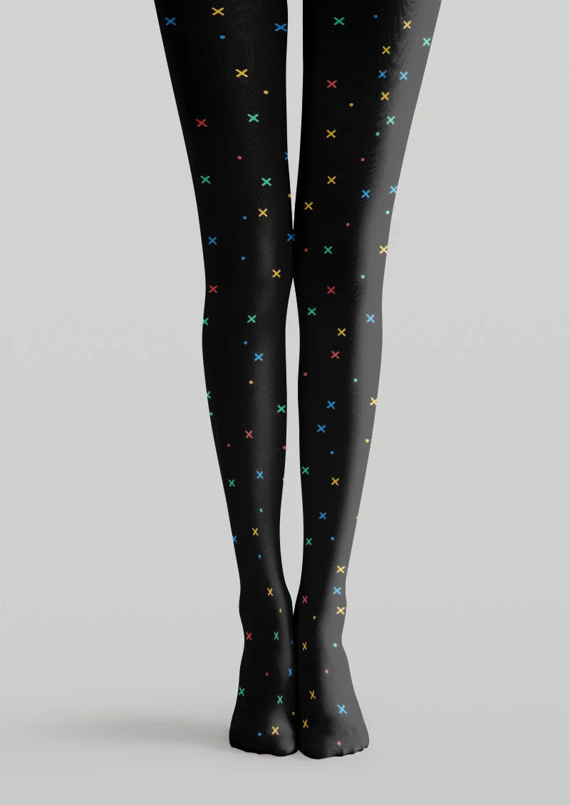 Color Speckle Dot Tights Hosiery Pantyhose