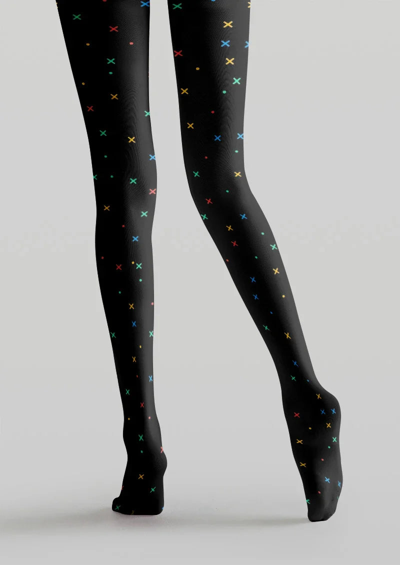 Color Speckle Dot Tights Hosiery Pantyhose