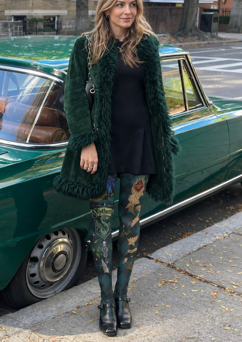 Green Map Serpent Tights