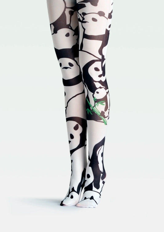 Fun art Print Tights Enjoyable Pantyhose/Tights [Panda Family]