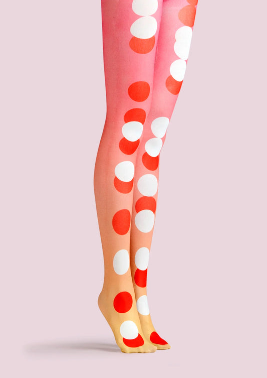 Popart Print Tights Polka dot Pantyhose/Tights [Wave point rhythm]