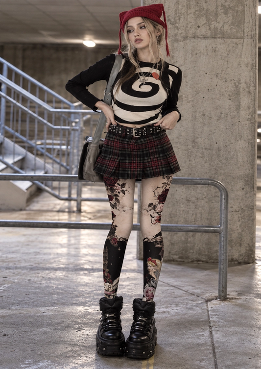 Black Gothic Storybook Tights