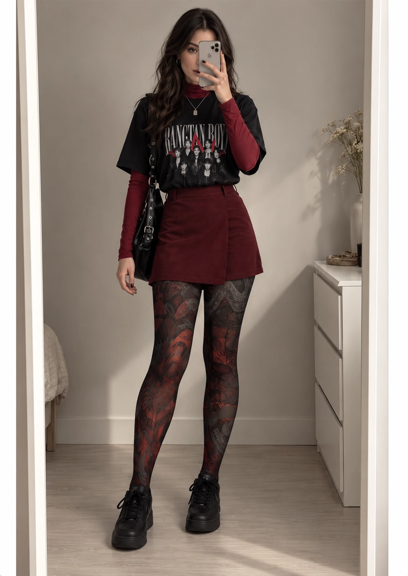 Black Gothic Serpent Tights
