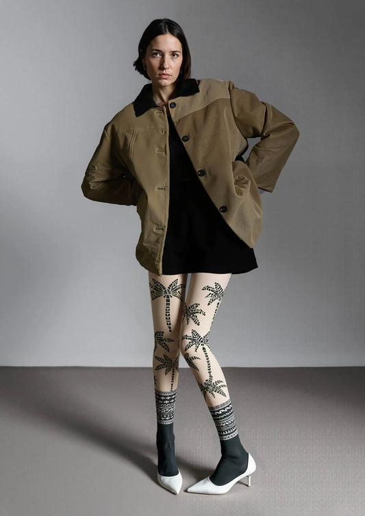 Fun art Print Tights Personality Pantyhose/Tights [Coconut Shore]
