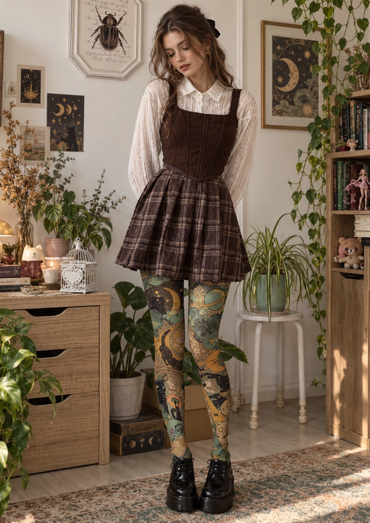Green Cosmic Astrology Tights