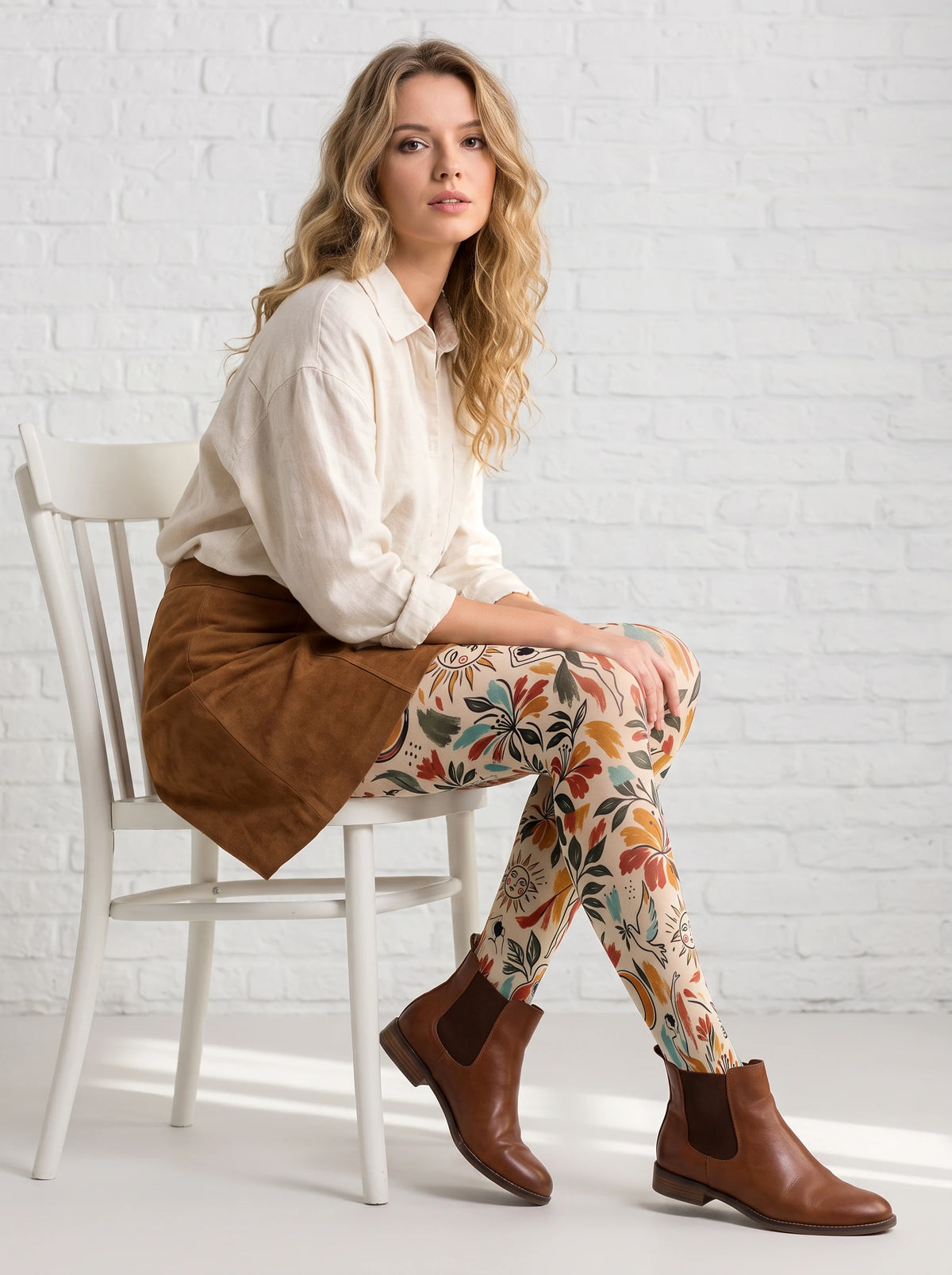 Ivory Dancer Collage Tights
